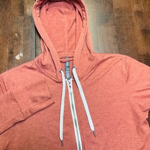 Vuori Halo 2.0 Coral Heathered Zip Up Hoodie Sweatshirt Women Small Athleisure